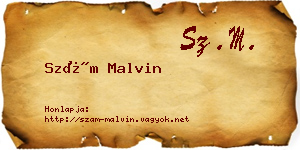 Szám Malvin névjegykártya